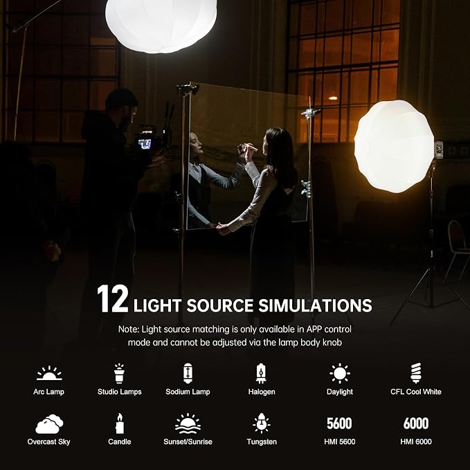 GVM 80W LED Video Light with Lantern Softbox and Tripod Stand Kit, Bi-Color