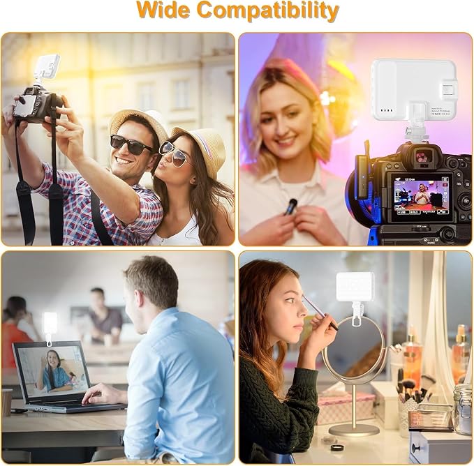 Selfie Light, LED Camera Light Video Lights 60 LED 2200mAh Rechargeable Phone