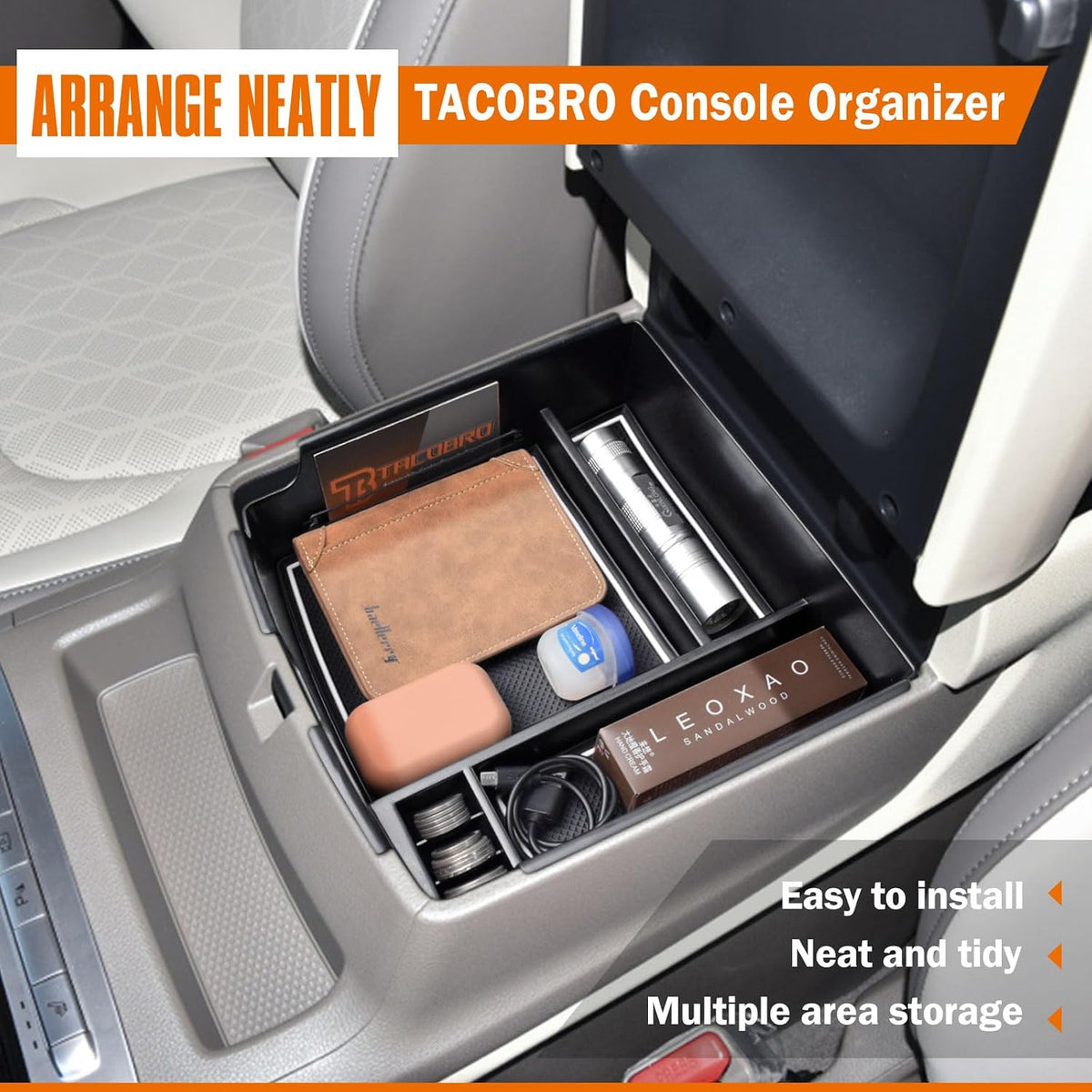 TACORBO Center Console Tray for Kia Carnival 2022-2026