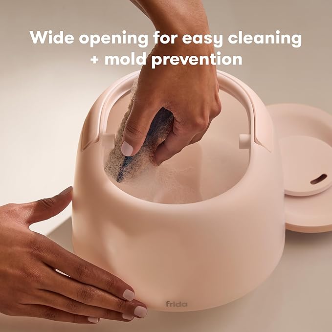 Frida Baby 3-in-1 Cool Mist Humidifier for Large Rooms, Top Fill Humidifier for Bedroom, Allergy Relief, 60 Hour Runtime + Nightlight, Auto Shut-Off, Quiet, Carry Handle, Essential Oil Diffuser