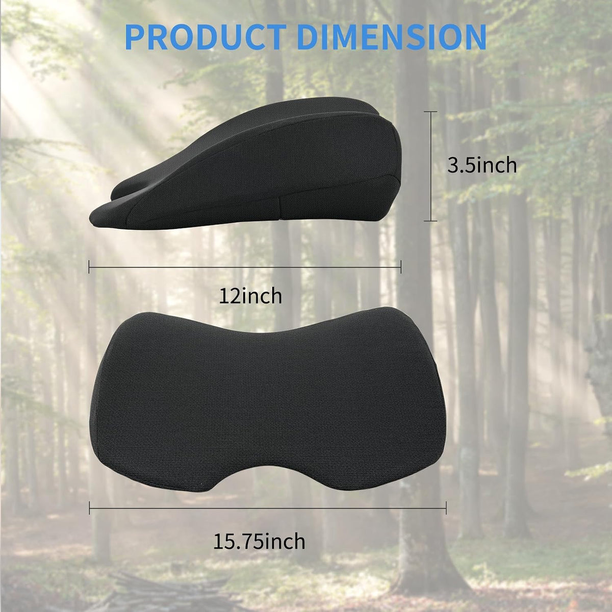 Nilight Car Seat Cushion Black Mesh Memory Foam Wedge Breathable Comfortable for Daily Driving Working Sciatica and Tailbone Pain Relief Improves Drive Visibility