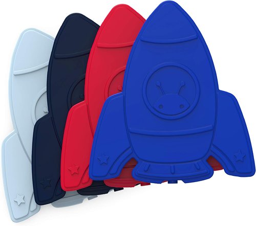 Bentgo Buddies Reusable Ice Packs - Slim, Colorful Ice Packs for Lunch Boxes & Coolers - 4-Pack (Rocket)