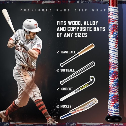 Gonex Baseball Bat Grip Tape - 1.1mm Full Adhesive for Pro Feel | Available in 1 Pack or 2 Packs