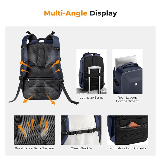 K&F CONCEPT Camera Backpack, Hardshell Photography DSLR Camera Bag