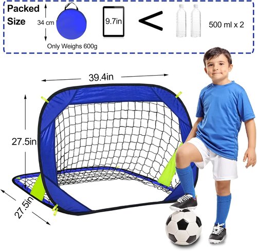 EVERRUSH Pop Up Soccer Goals - Portable & Foldable Training Nets for Indoor/Outdoor Use - Lightweight with Carry Bag
