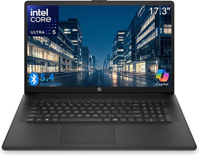 HP Laptop Computer, Intel Ultra 5 225U (2026 Edition), Large 17.3" Display | 16GB DDR5 RAM, 512GB SSD, Long Battery Life, Ideal for Data Processing, Streaming, Photo & Video Editing, Windows 11 Home