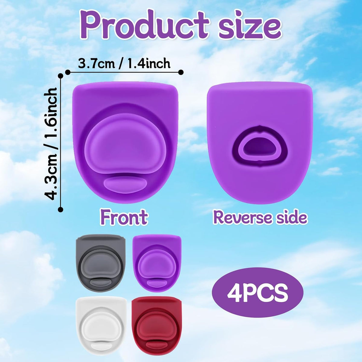 Owala | 4 Pcs Replacement Lid Rubber Seal Gasket - Compatible with FreeSip Water Bottles (16-40 oz)