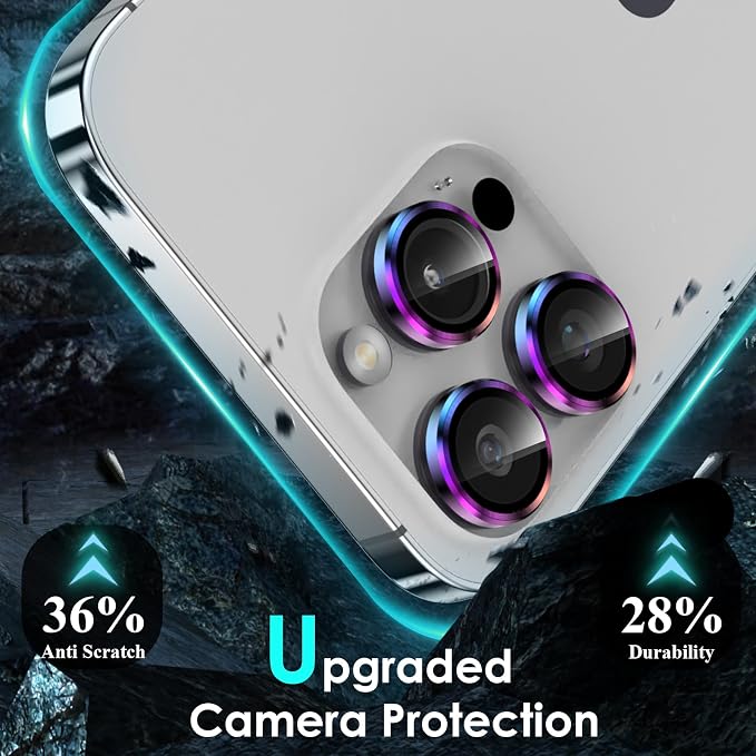 YWXTW CameraLens Protector, Tempered Glass Screen Metal Individual Cover