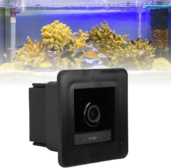 Gugxiom 2K Fish Tank Camera with Anti Glare Lens, 140 Wide Angle WiFi Aquarium Camera, AI Motion Detection, Two Way Audio, Night Vision for Reptile Terrarium