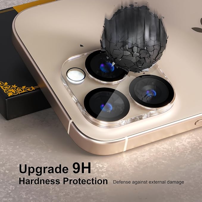 for 6 Pack iPhone 16 Pro/iPhone 16 Pro Max Camera Lens Protector 9H Tempered