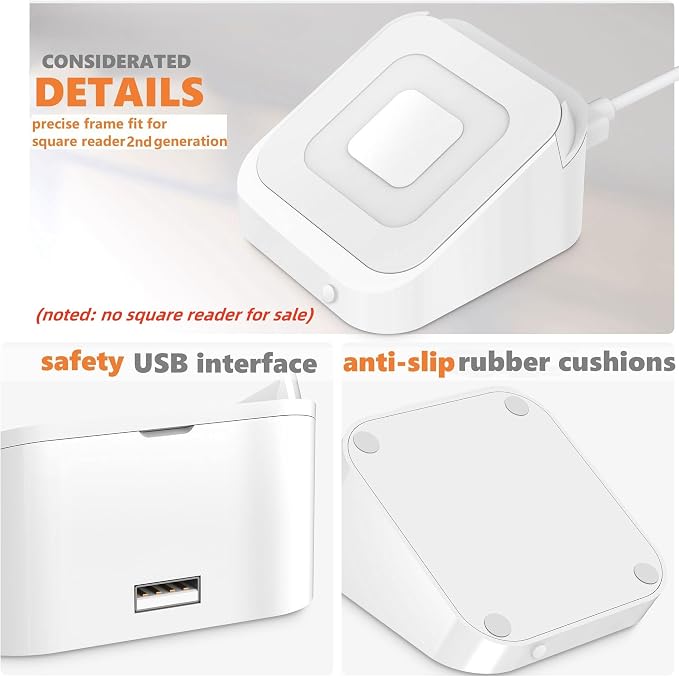 Square Dock for Square Reader 2nd Generation, Holder Stand for Square Card