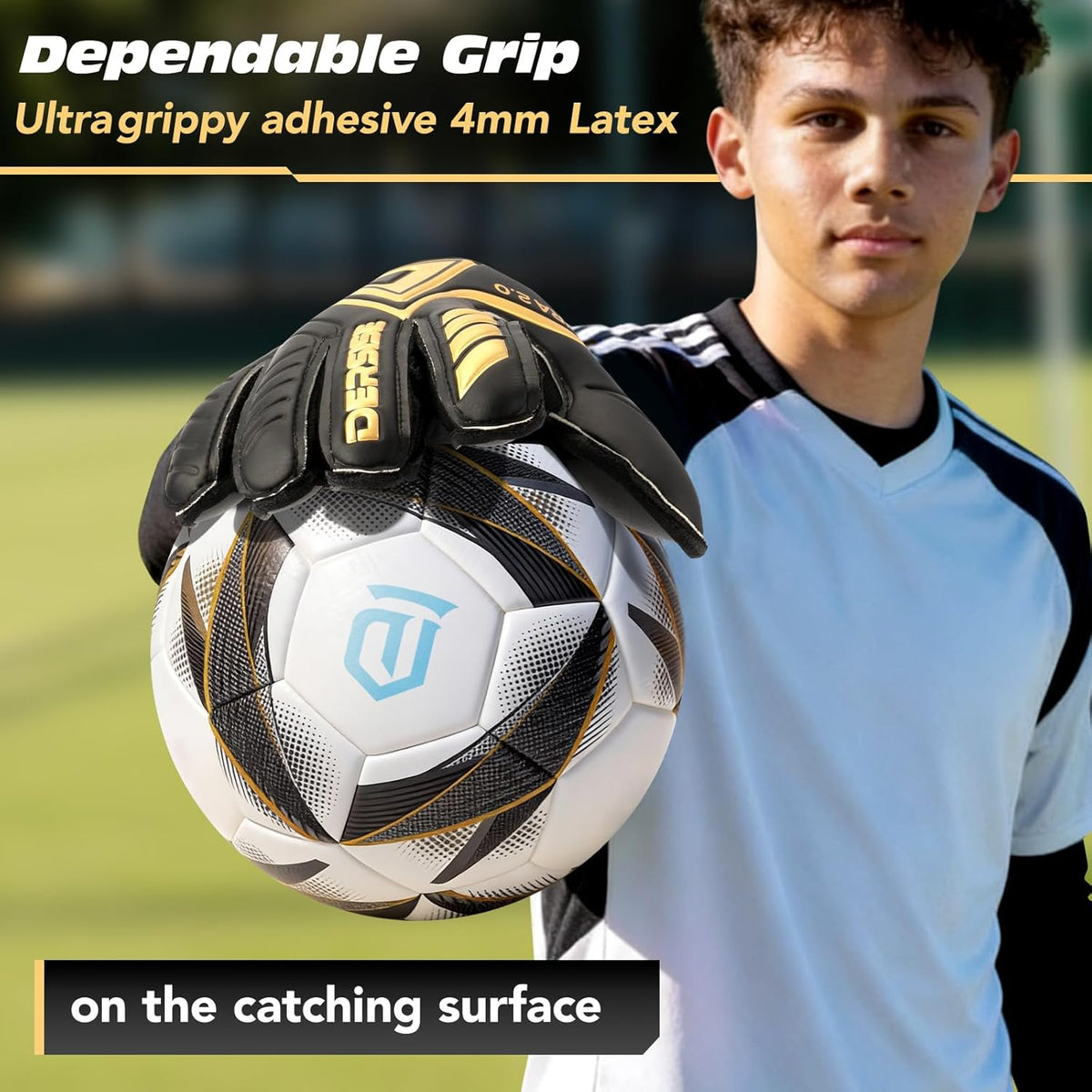 Regine Switzerland Goalkeeper Gloves - 4mm Latex Anti-Slip Grip, Finger Protection for All Weather
