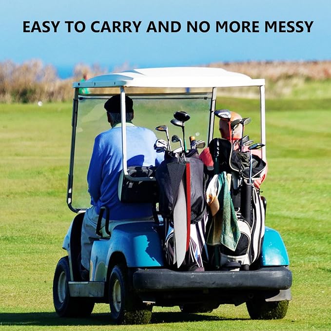 3 Pack Large Golf Towels, 16" x 24" Tri-Fold Portable Microfiber Fabric Waffle Pattern Golf Towel for Golf Bag with Carabiner Clip to Quickly Remove Sand, Mud, Dirt and Sweat