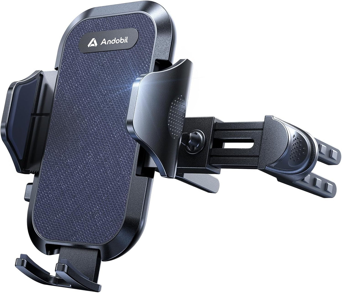 andobil Universal Car Phone Holder [Round Vent Friendly] Phone Mount for Car Circle Vent, Sturdy Clip 360° Rotation Cell Phone Car Holder Mount for Ford Mercedes Benz Toyota BMW fit iPhone Samsung