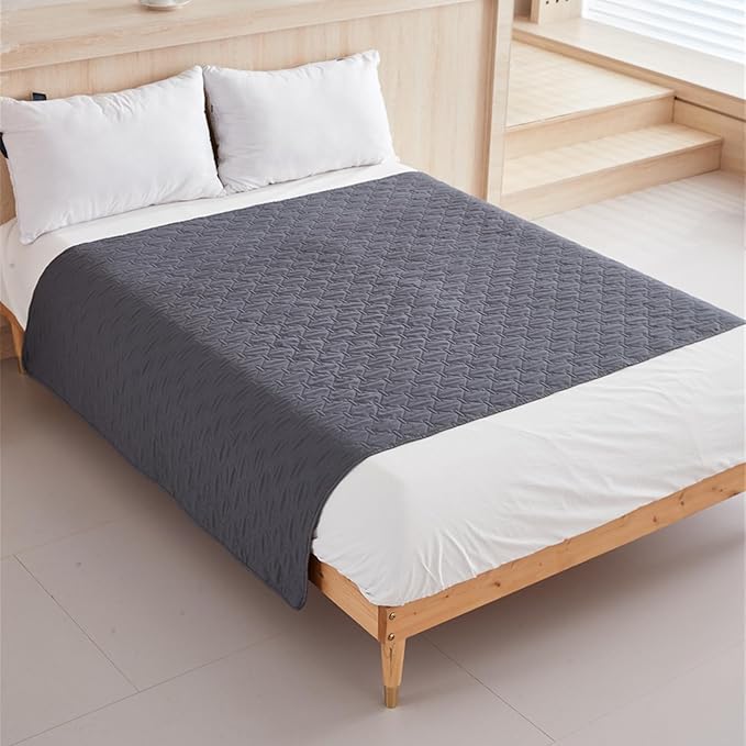 GIBZ Waterproof Dog Bed Blanket Cover Anti Slip Pet Furniture Protector Washable Large Washable Quilted Mat for Indoor, Dark Grey, 75x180cm