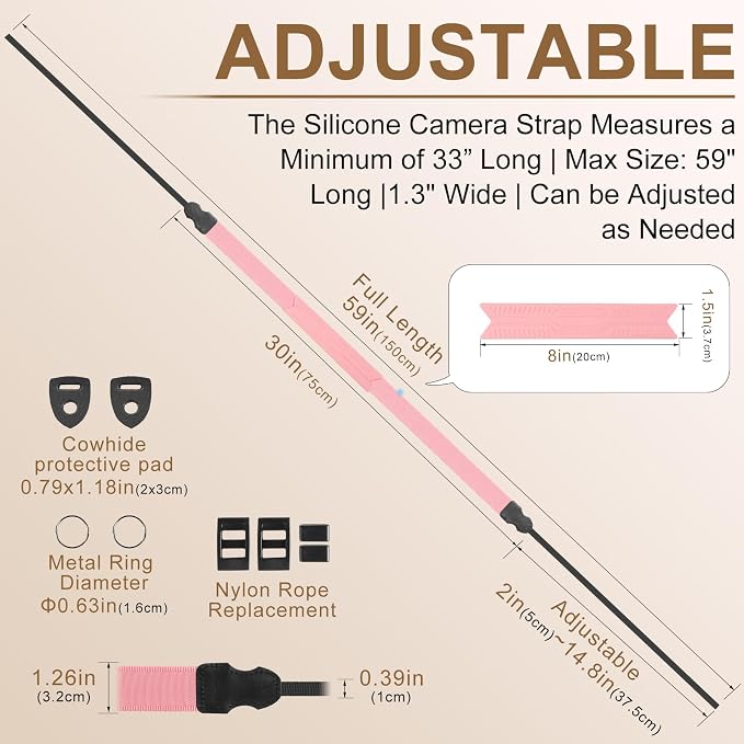 FIEIL Neck Strap Silicone Camera Straps