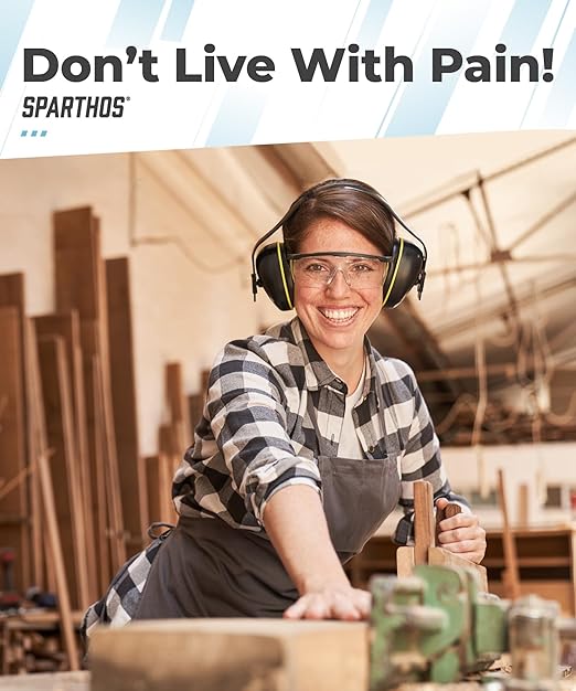 Sparthos Back Support Belt - Relief from Back Pain, Sciatica, Herniated Disc - Lower Backbrace With Lumbar Pad For Home & Lifting At Work - For Men & Women - Fits 52–59″ Waist (X-Large, Check Sizing)