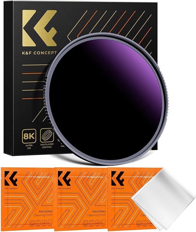 K&F CONCEPT 82mm ND1000000 ND Lens Filter Solar Eclipse Neutral Density Camera
