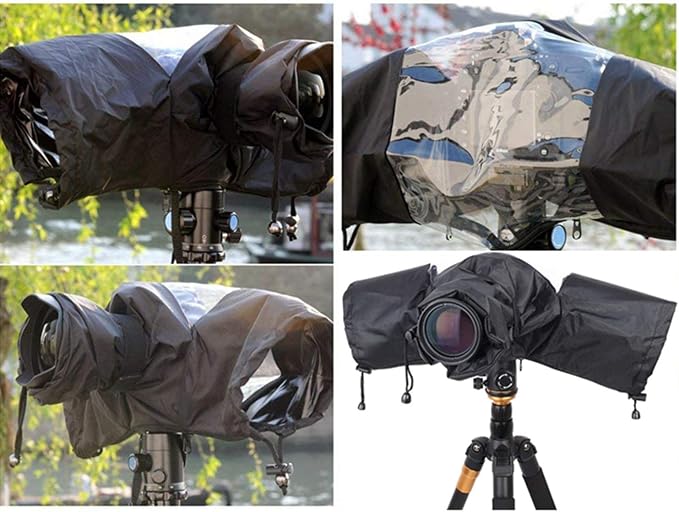 Waterproof Camera Rain Cover Soft Black Camera Rain Lens Covers | Professional