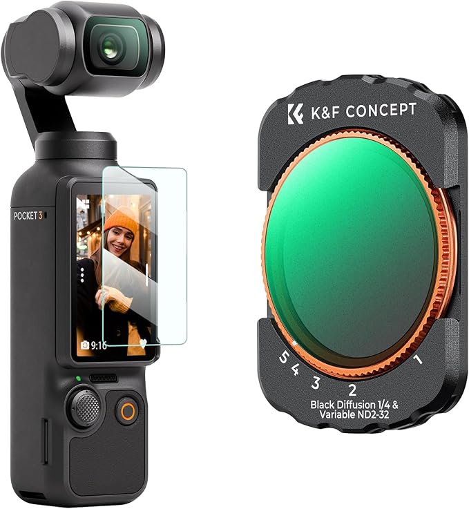 K&F CONCEPT Magnetic Variable Fader ND2-ND32 ND Filter and Black Diffusion 1/4