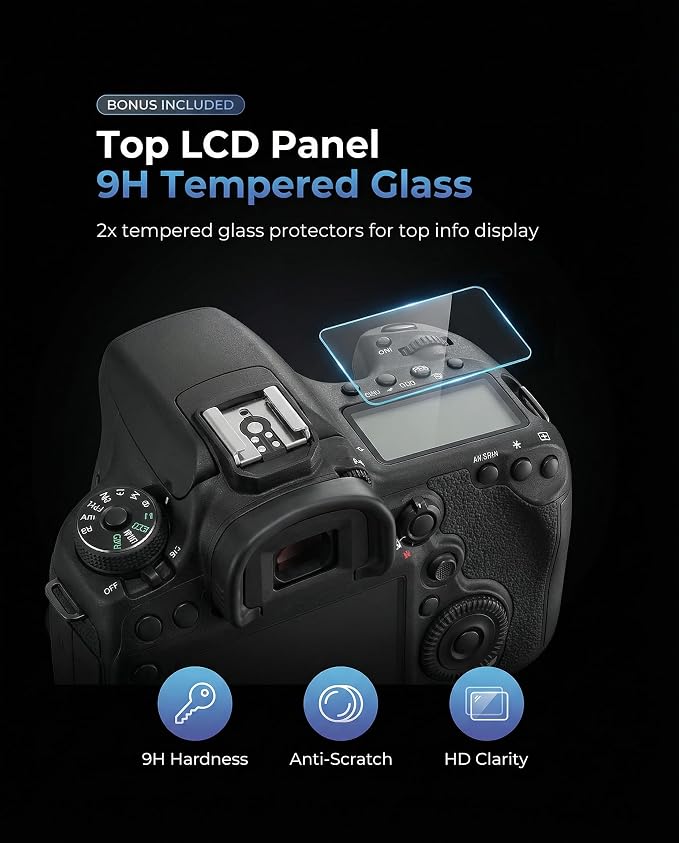 iDaPro Top Glass Screen Protector, Tempered Glass, 9H Hardness, Anti-Scrach