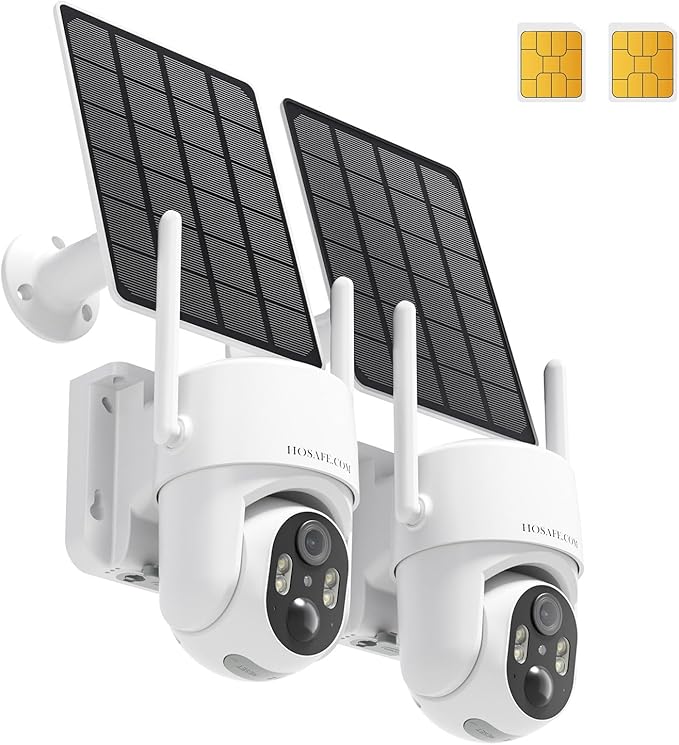 4G LTE Cellular Security Camera No Internet Needed, 2K Solar No wifi Security