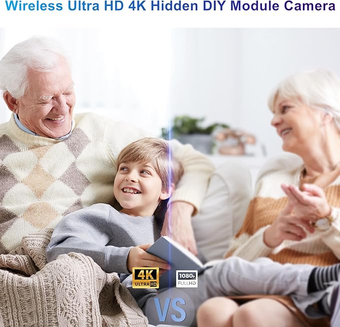 Real Full-4K-HD-Mini-Camera, DIY Module Tiny Wireless Remote Control Nanny