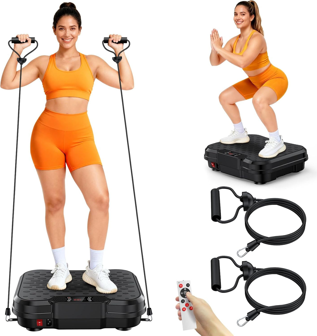 Skiennix Vibration Plate Exercise Machine - Full Body Workout & Lymphatic Drainage | 400 Lbs Capacity