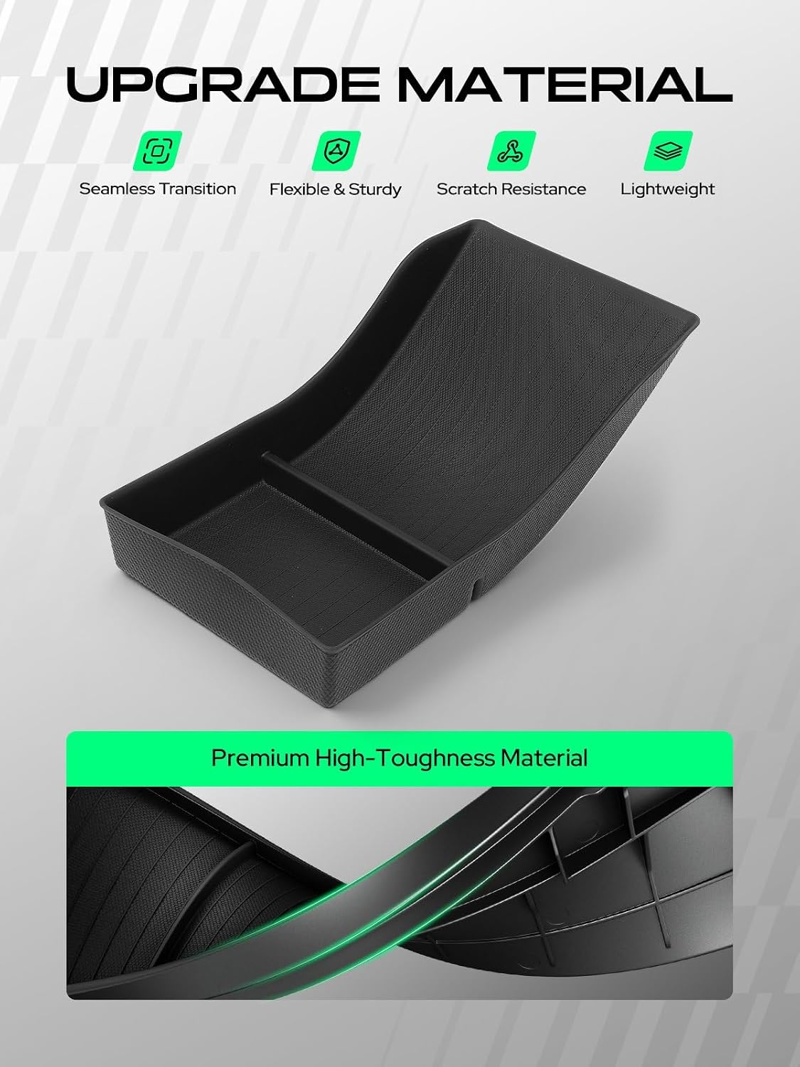 YHTAUTO Center Armrest Lower Bottom Organizer Tray for Tesla