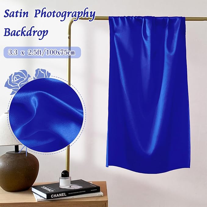 RUDONG M Satin Photography Backdrop 3.3x2.5ft
