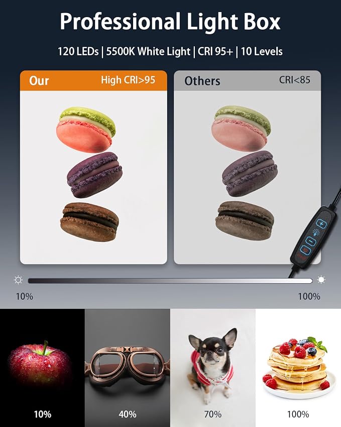 DUCLUS Light Box Photography, Portable Lightbox