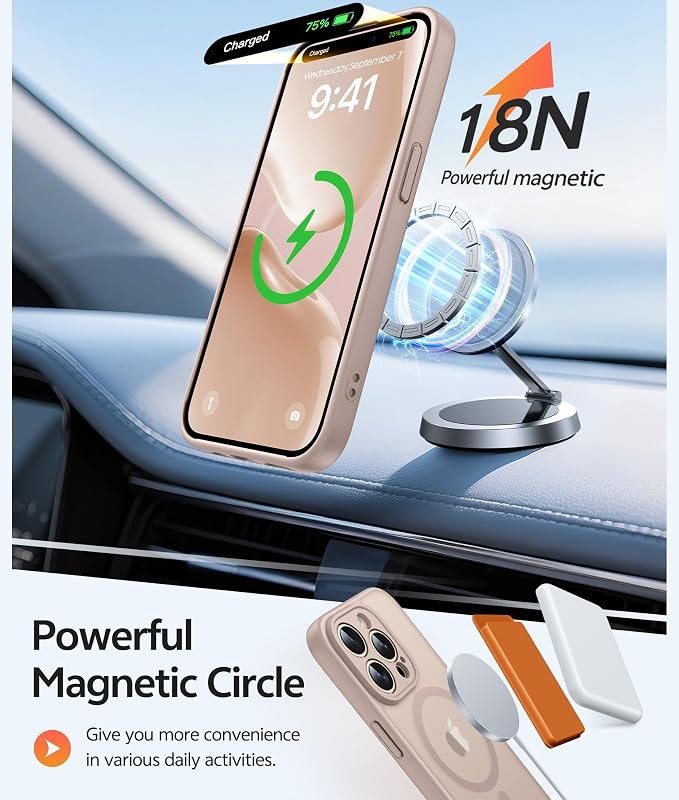 FNTCASE for iPhone 14 Pro Case: Translucent Matte Cases