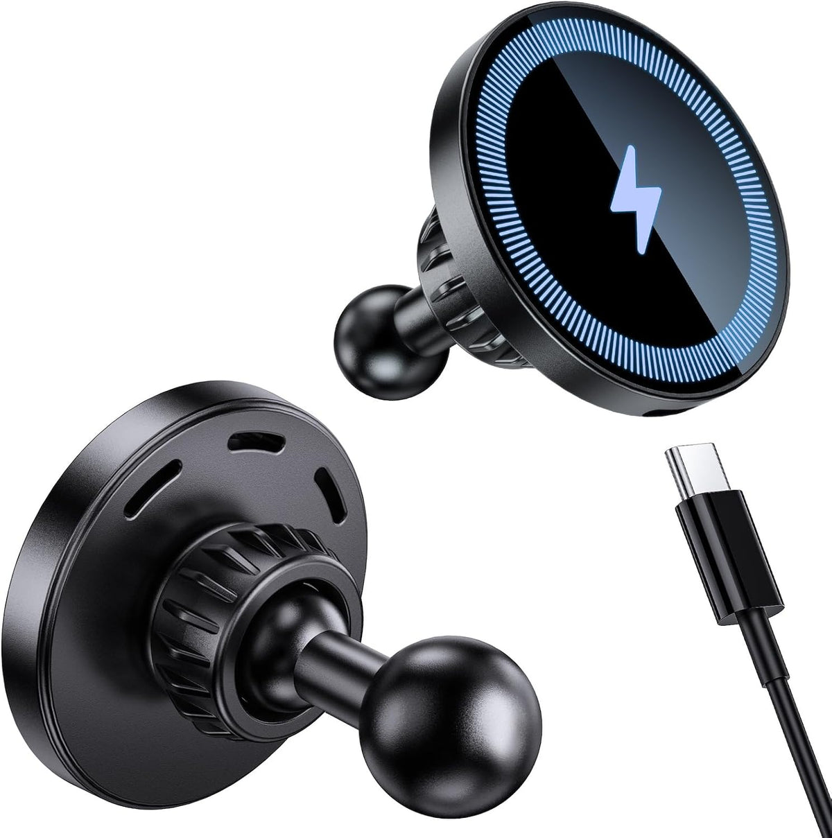 Magnetic Wireless Charging Phone Holder with 1” Ball for MagSafe