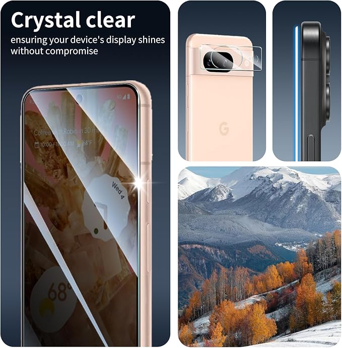 3+3+1-Pack, Privacy Screen Protector and Camera Lens Protector