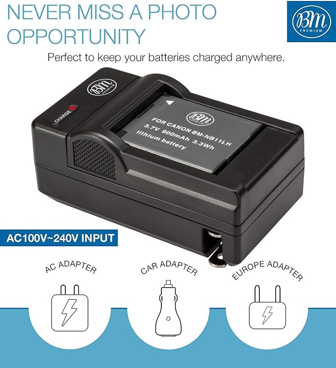 BM 2 NB-11LH Batteries and Charger