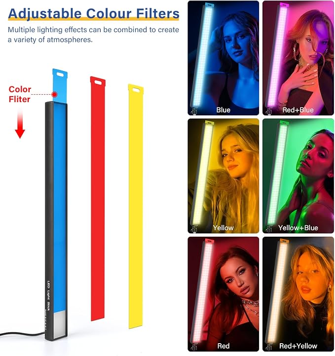 2 Pack LED Video Light Stick