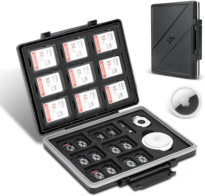 JJC 45 Slots Memory Card Case for 30 Micro SD and 15 SD Cards