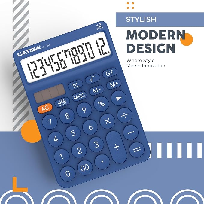 CATIGA 12 Digit Desktop Calculator Basic Desk Calculator
