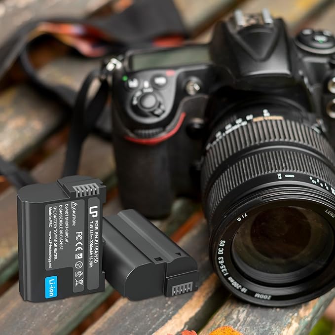 EN-EL15 Battery Pack, LP 2-Pack EN-EL15 EN EL15a Rechargable Li-ion Replacement