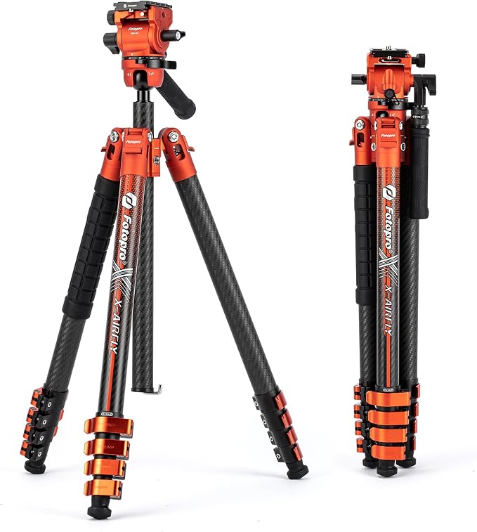 Fotopro X-Airfly Video 64.5 Inch Lightweight Travel Camera Tripod