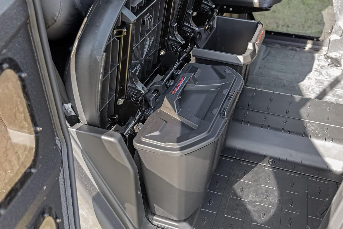 Rough Country Under Seat Storage Box for Can-Am Defender HD5 / HD8 / HD9 / HD10 (2016–2025) - Passenger Seat Drop-In Organizer, Water-Resistant, 3.7-Gallon Storage Capacity