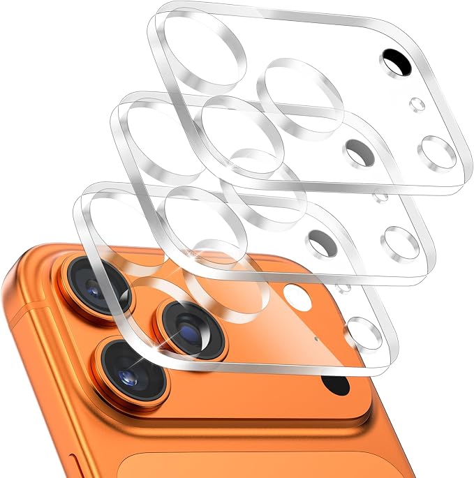 imluckies 3 Pack for iPhone 17 Pro 6.3" Camera Lens Protector, HD Clear