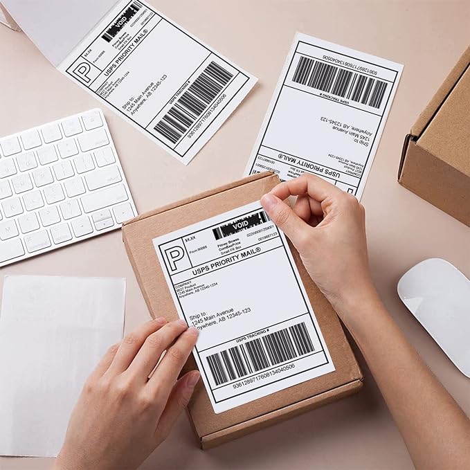 9527 Product Fanfold 4 x 6 Direct Thermal Labels White Perforated Shipping
