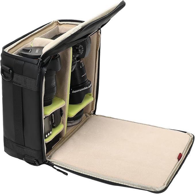 Camera Insert Bag, Shockproof &Pressure-proof Dual Opening Padded Camera Lens