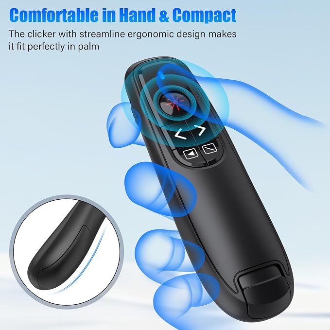 Presentation Clicker Wireless Presenter Remote Clicker, USB C PowerPoint Clicker