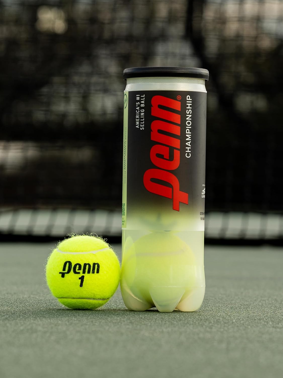 Penn Championship Tennis Balls - Extra Duty Felt Pressurized - 24 Cans, 72 Balls Total