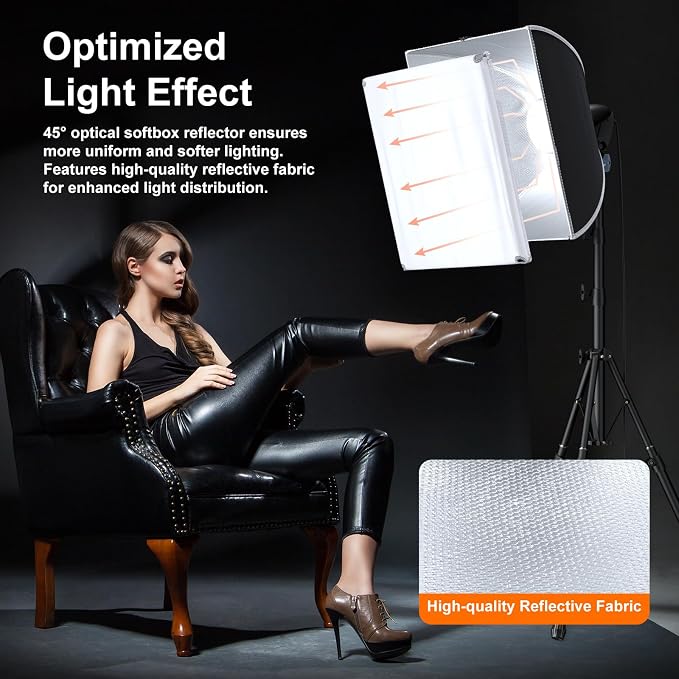 LINCO Lincostore Softbox Photography Lighting Kit 16'' x 16'' Professional