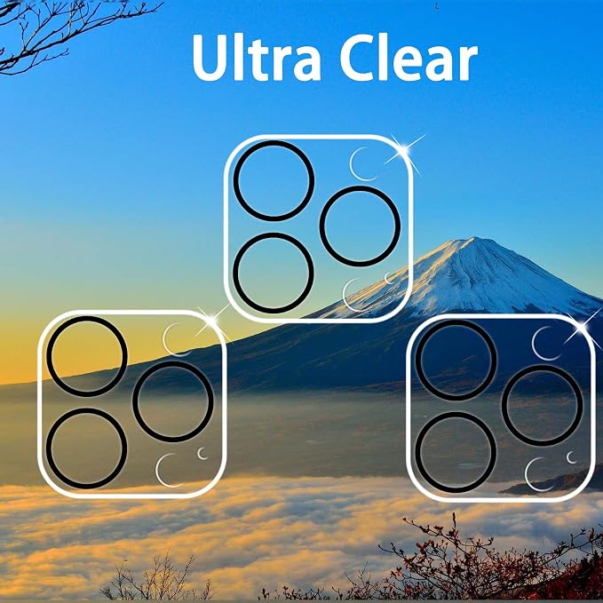Dengduoduo 3 Pack Tempered Glass Camera Lens Protector
