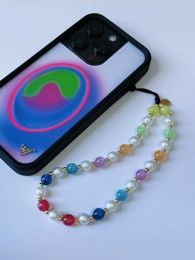 Drawwind Phone Charm Beaded Wristlet Strap Universal Cell Phone Lanyard Cute