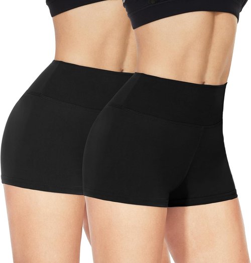 NexiEpoch Biker Shorts for Women - High Waisted Black Spandex | 3"/5"/8" Booty for Yoga & Dance Workout